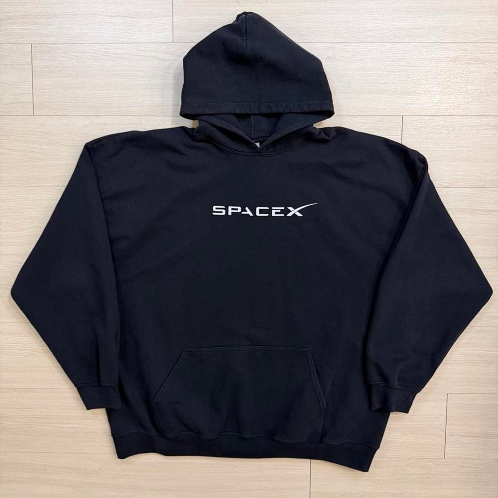 Tesla SpaceX Black Pullover Hoodie Mens Size 3XL Tech Automation